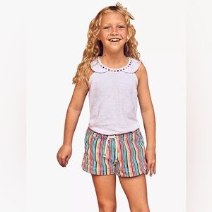 Mini Boden Heart Pocket Short, Multi-Stripe, size 9